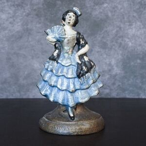 Antique Hubley Style Spanish Lady Dancer Cast Iron Doorstop